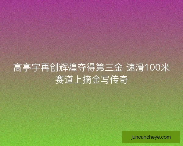 高亭宇再创辉煌夺得第三金 速滑100米赛道上摘金写传奇